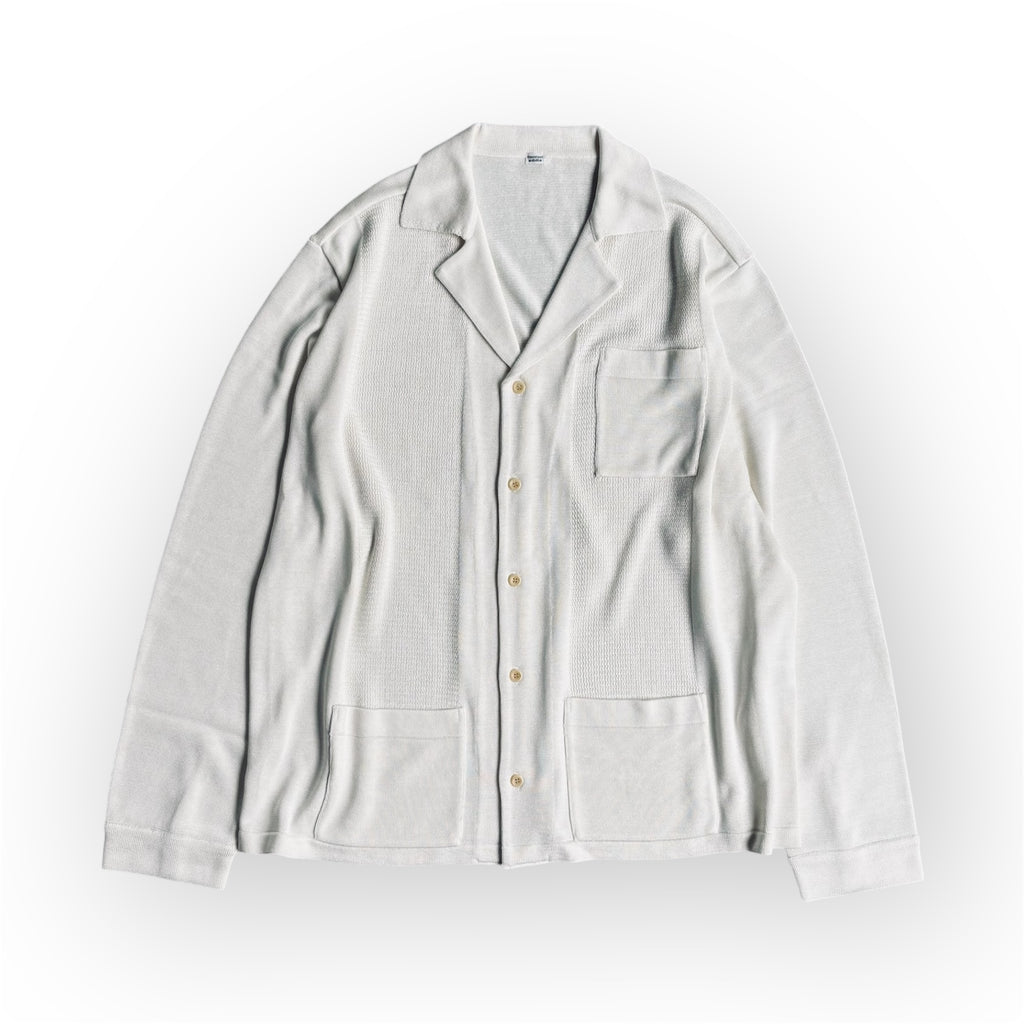 cleaveland<br>"The new world" <br> OC/cardigan long sleeve  White silk