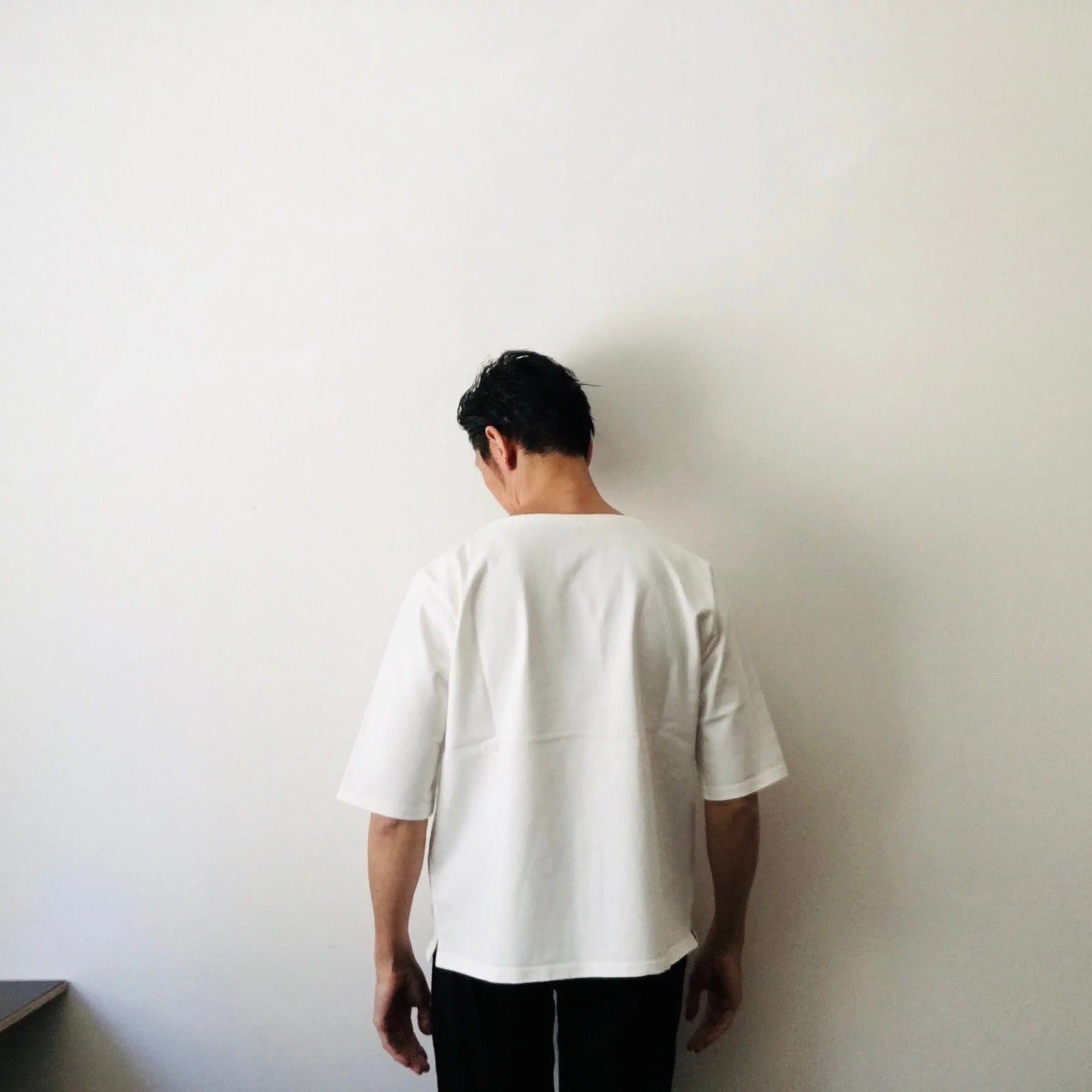 Cleaveland<br> "De partout"<br> Pull à manches courtes blanc cassé