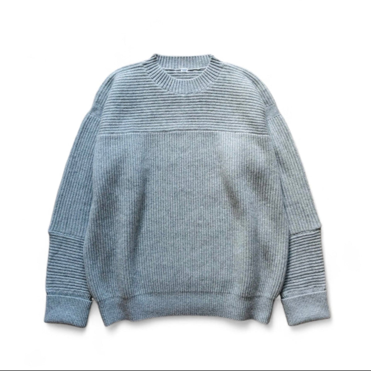 cleaveland <br> "The New World" <br> Cashmere Crewneck Pullover Long Sleeve L, Gray