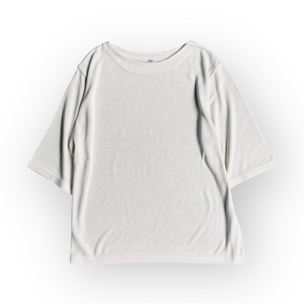 « Partout » <br> Pull C/demi-manches Soie blanche
