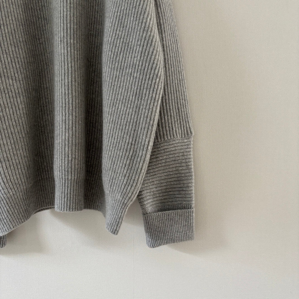 cleaveland <br> "The New World" <br> Cashmere Crewneck Pullover Long Sleeve L, Gray