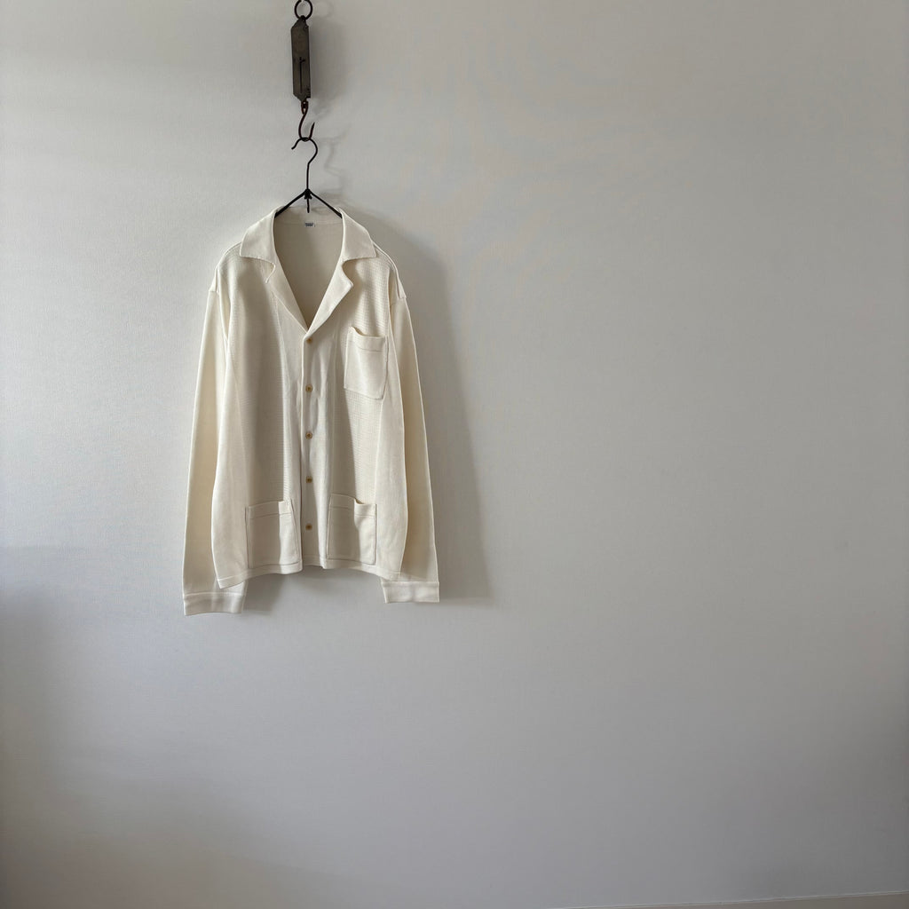 cleaveland<br>"The new world" <br> OC/cardigan long sleeve  White silk