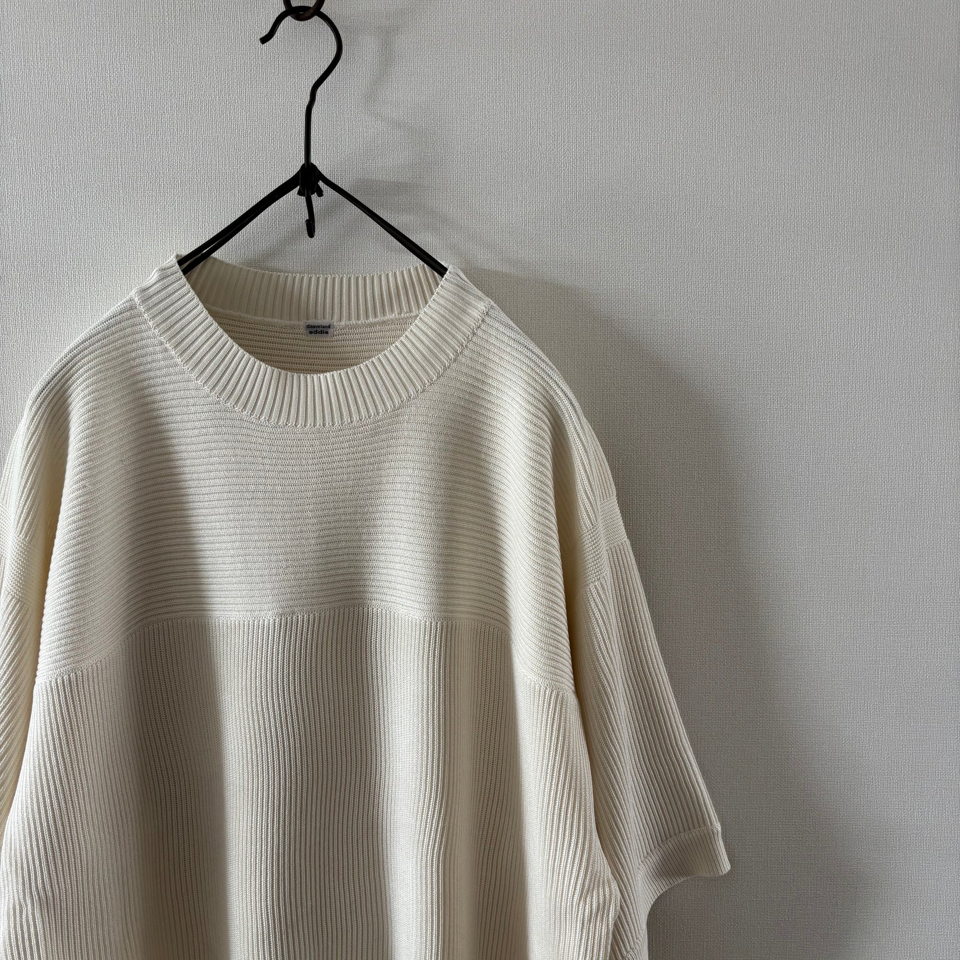 « Le nouveau monde » <br> C/pull manches courtes blanc soie