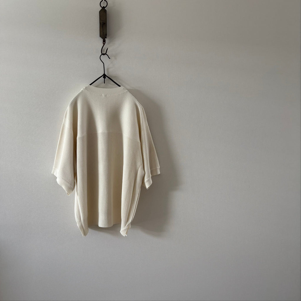 "The new world" <br> C/pullover Half sleeve white silk