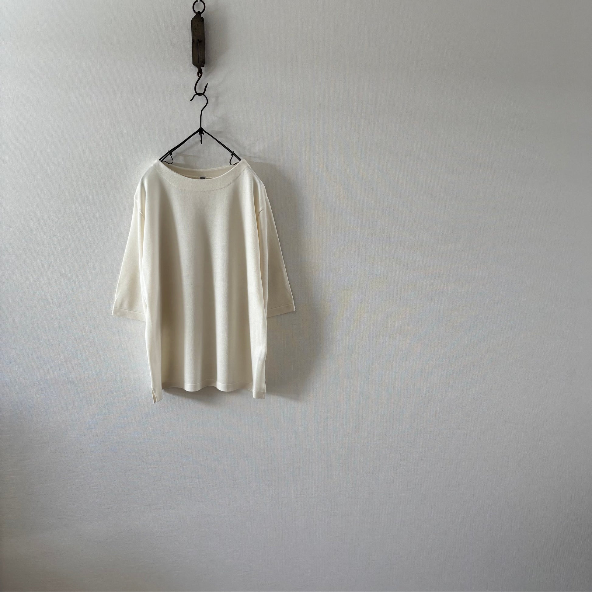 « Partout » <br> Pull C/demi-manches Soie blanche