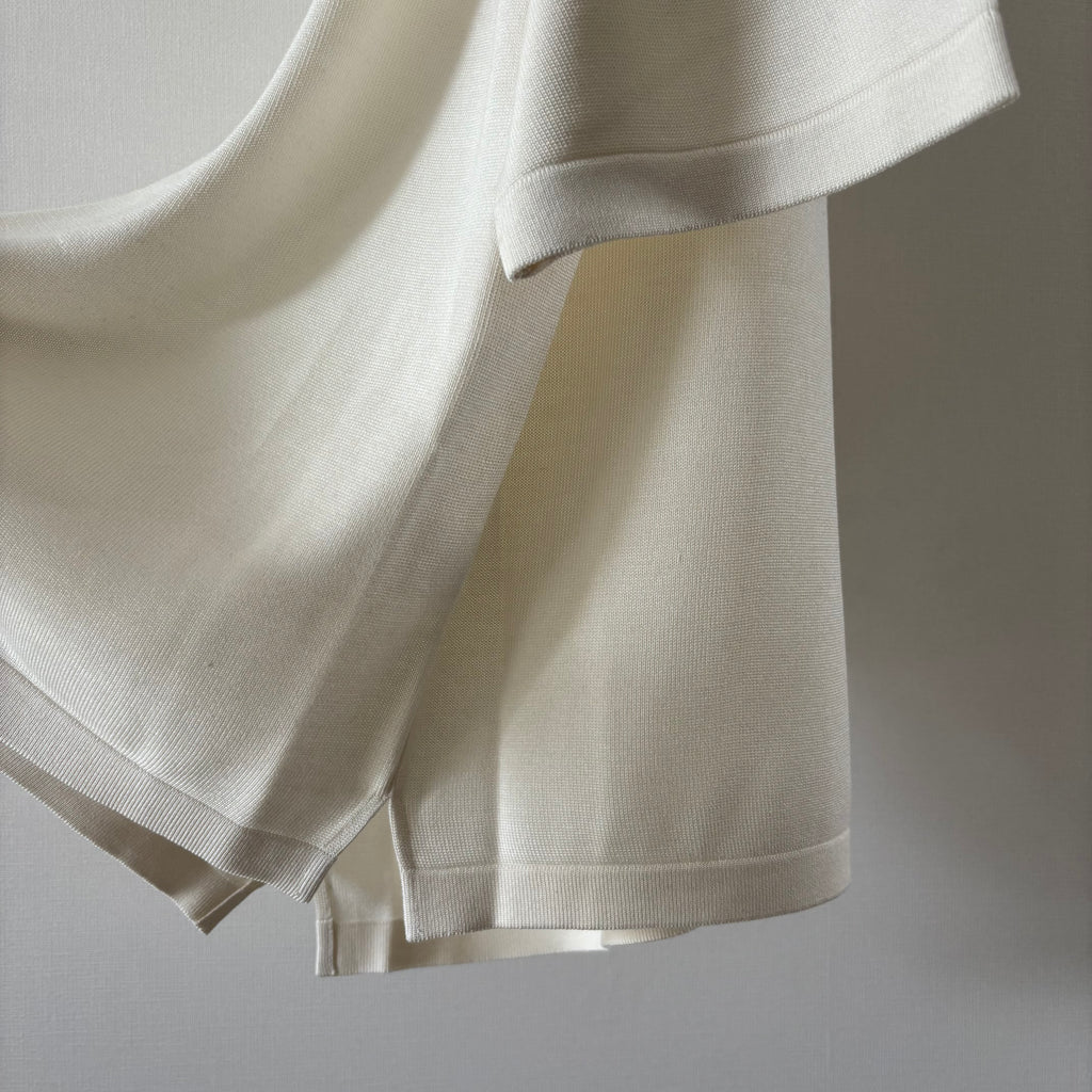 « Partout » <br> Pull C/demi-manches Soie blanche