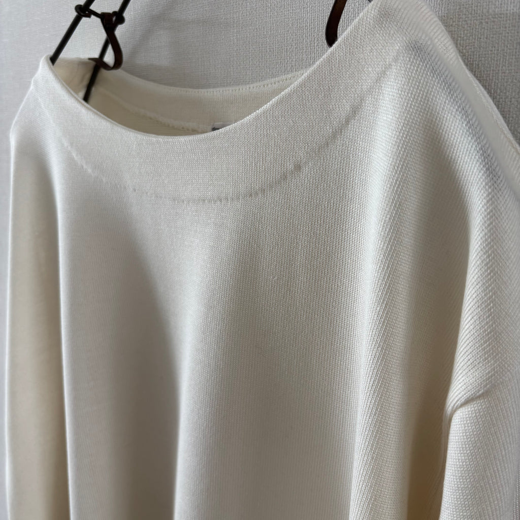 « Partout » <br> Pull C/demi-manches Soie blanche