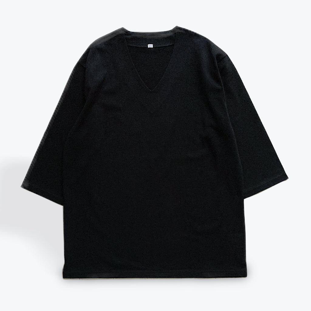Cleaveland<br> "De partout"<br> Pull en V à manches 3/4 noir